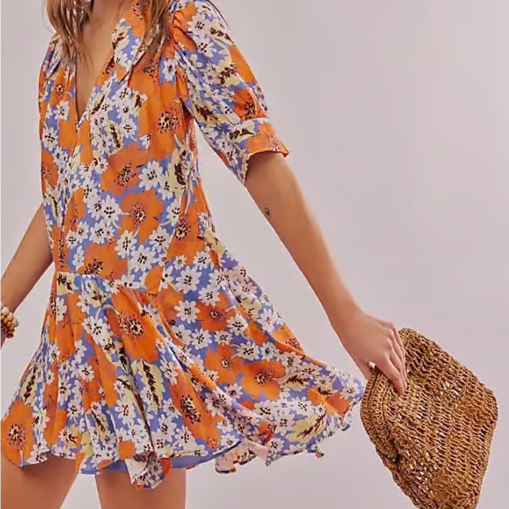 Free People Floral Mini Dress